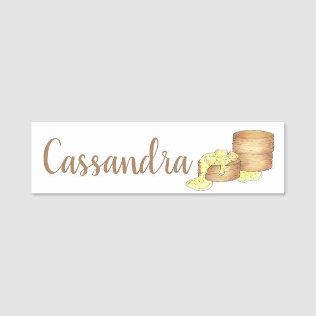 Porte-nom Biscuits et petit-déjeuner Gravité Nourriture Dine (Devant)