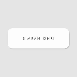 Porte-nom Blanc simple