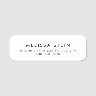 Porte-nom Blanc simple