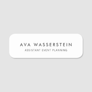 Porte-nom Blanc simple