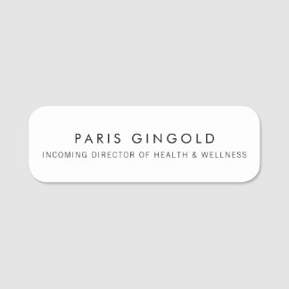 Porte-nom Blanc simple