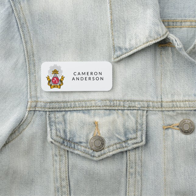 Porte-nom Blason de Phi Sigma Kappa (En situation)