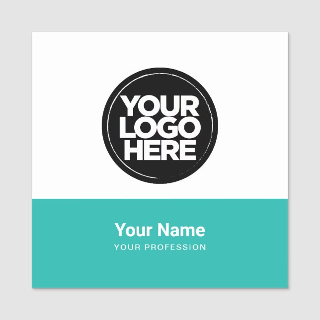 Porte-nom Bleu nom de la broche de l'employé ou magnétique a (Devant)