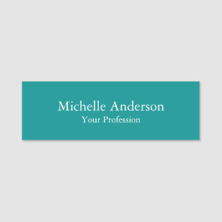 Porte-nom Blue Green Professional Minimaliste moderne Plain
