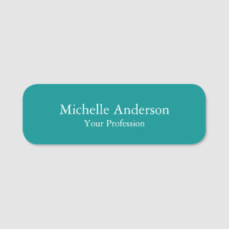 Porte-nom Blue Green Professional Minimaliste moderne Plain