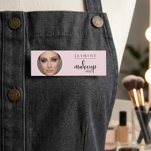 Porte-nom Blush Rose Beauté Professionnel MUA Photo