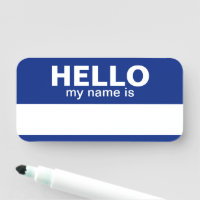 Bonjour mon nom est - Bleu - Employé sec Effacer