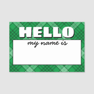 Porte-nom "Bonjour mon nom est…" Plaid