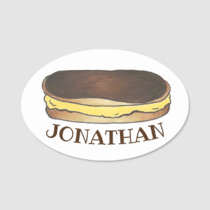 Porte-nom Boston Cream Eclair French Pastry Bakou Dessert