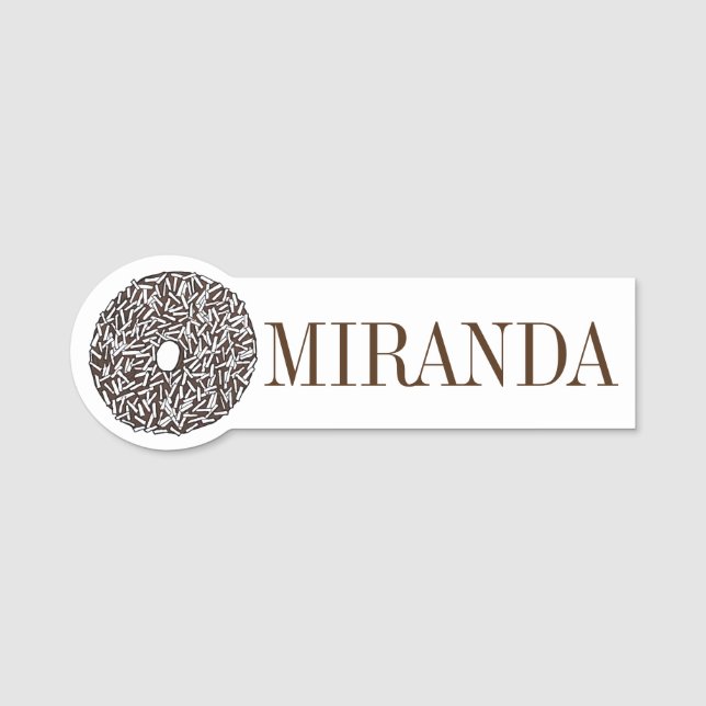 Porte-nom Boulangerie de noix de coco chocolat (Devant)