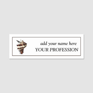 Porte-nom Boutique créative Nom et profession personnalisés