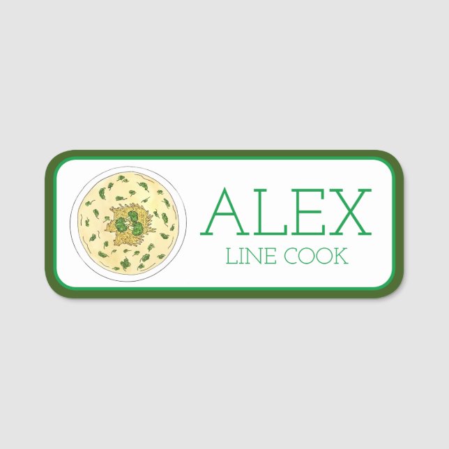 Porte-nom Broccoli Fromage Soupe Restaurant Restaurant Diner (Devant)