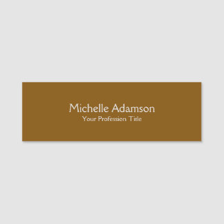 Porte-nom Brown Professionnel Plain Moderne