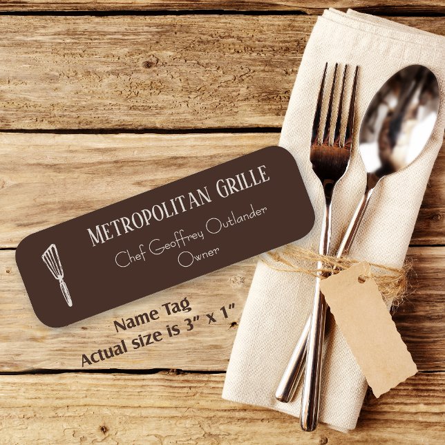 Porte-nom Brown Tan Spatula (Créateur téléchargé)