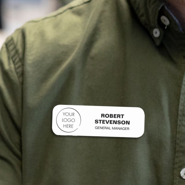 Porte-nom Budget Logo Business Store Identification Badge, (Créateur téléchargé)