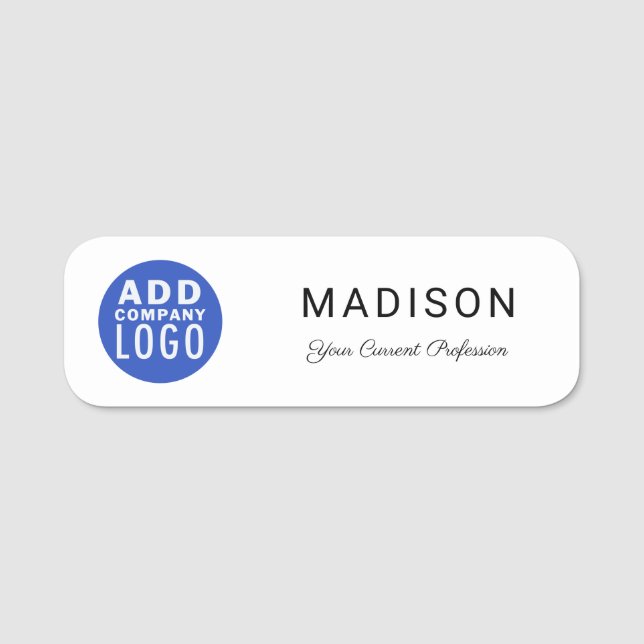 Porte-nom Business Logo Tradeshow Représentant de l'entrepri (Devant)