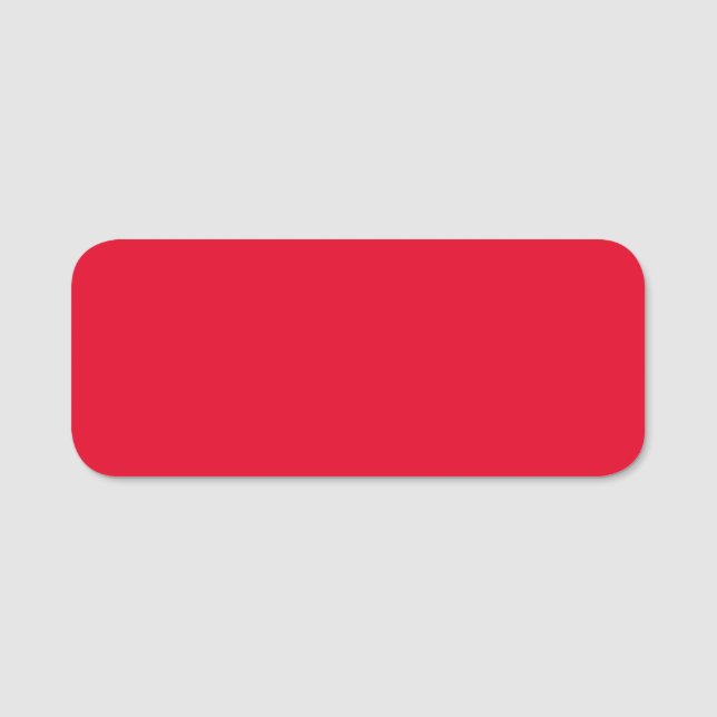 Porte-nom Cadmium Rouge couleur solide (Devant)