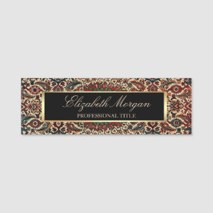 Porte-nom Cadre de Tapis Oriental Antique Turc Persan