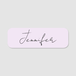 Porte-nom Calligraphie de couleur pastel Élégant Simple Nom