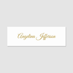 Porte-nom Calligraphie professionnelle Elegant or couleur