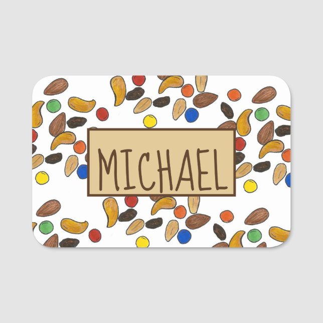 Porte-nom Camping Randonnée Trail Mix Snack Food Camp d'été (Devant)