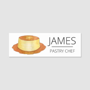 Porte-nom Caramel Custard Flan Espagnol Restaurant