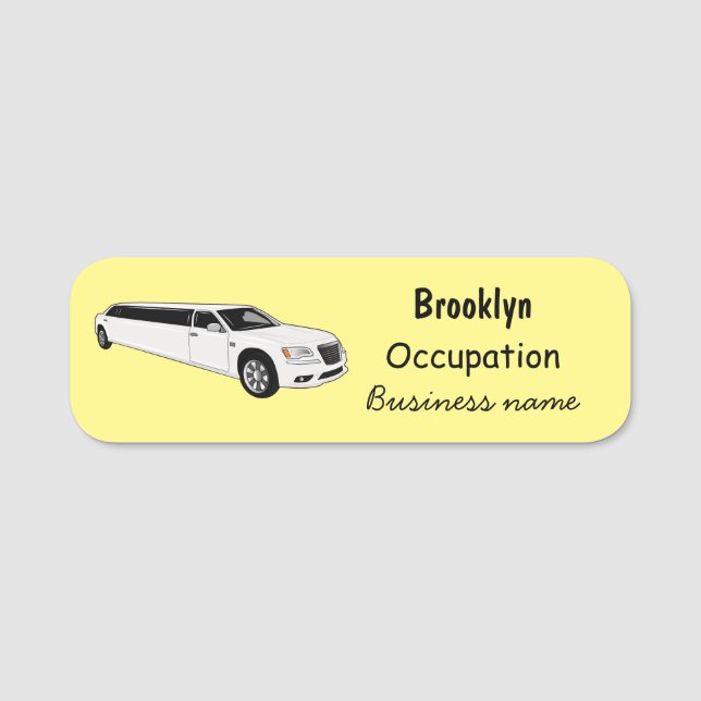 Porte-nom Caricature limousine (Devant)