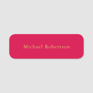 Porte-nom Carmine Rouge or couleurs Professional tendance mo