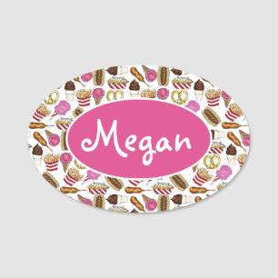 Porte-nom Carnival Circus Vendeur de nourriture Crème glacée