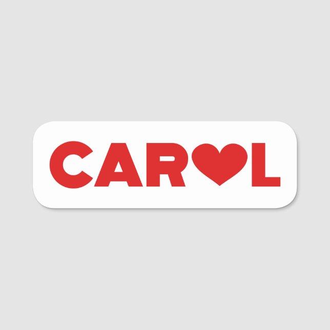 Porte-nom Carol Love (Devant)