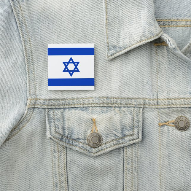 Porte-nom Carré du drapeau israélien (En situation)