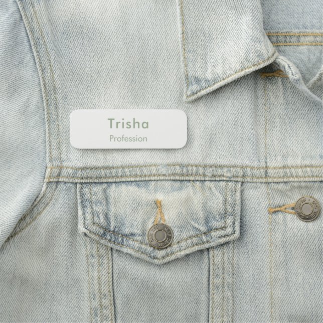Porte-nom Carte d'identité employé personnalisée écriture mo (En situation)