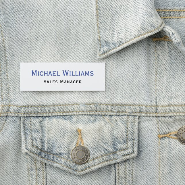 Porte-nom Carte d'identité professionnelle élégante et class (Modern Elegant Classic Business Employee Staff ID Name Tag)