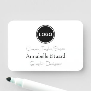 Porte-nom Catégorie d'entreprise - Numéro d'employé moderne