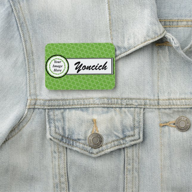 Porte-nom Cercle double feuille par Kenneth Yoncich (En situation)
