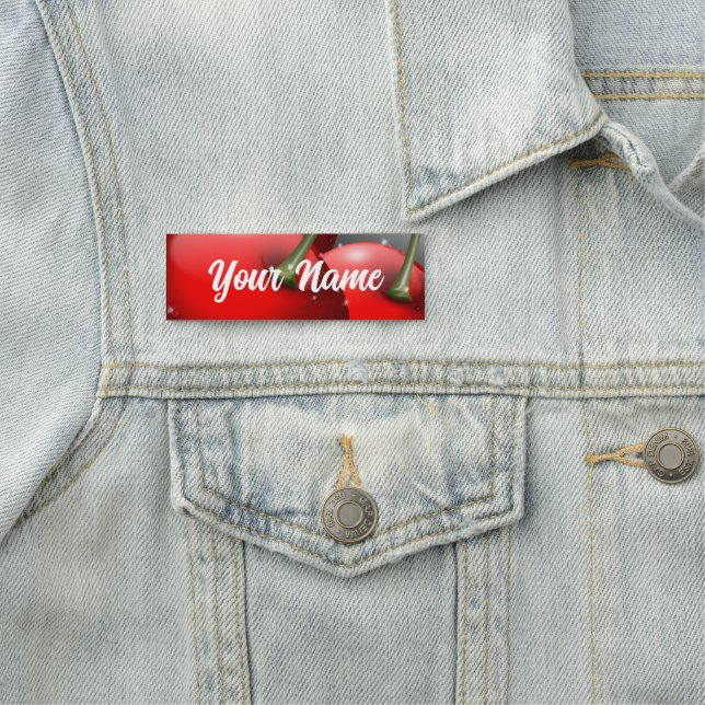 Porte-nom Cerises avec gouttes de ragoût (En situation)