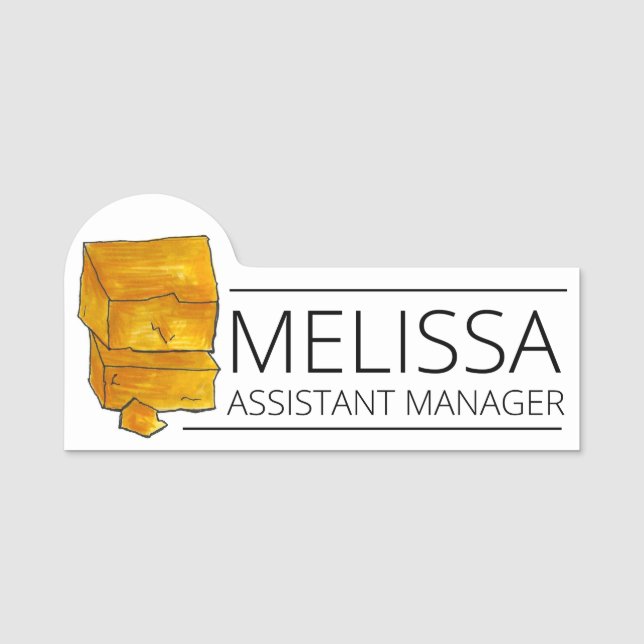 Porte-nom Cheddar Fromage Laitier Cheesemonger Épicerie (Devant)