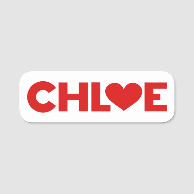 Porte-nom Chloe Love (Devant)