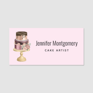 Porte-nom Chocolat Drives et Rose Gold Luxury Cake