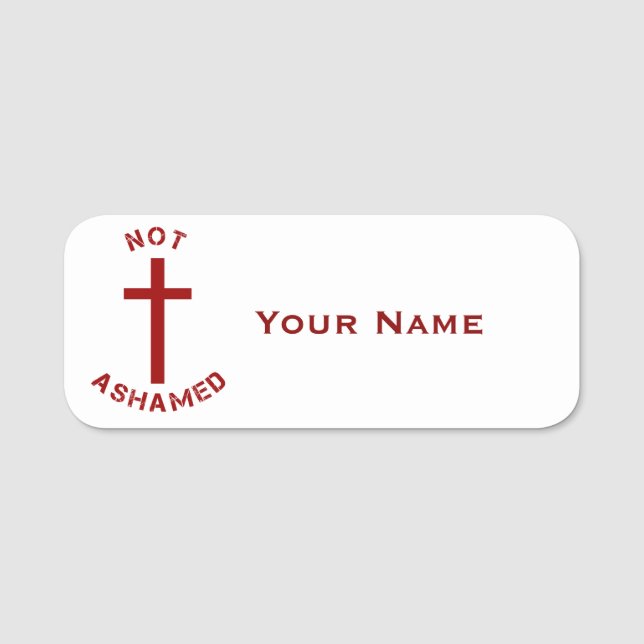 Porte-nom Christian Not Honed Église de la Croix-Rouge Événe (Devant)