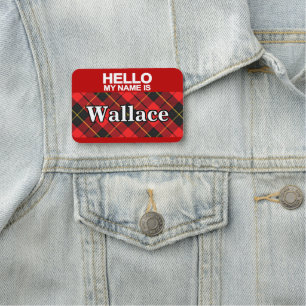 Porte-nom Clan écossais Wallace Tartan Plaid