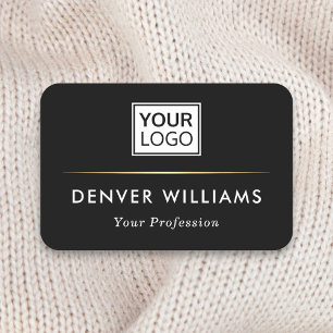 Porte-nom Classé diviseur logo personnalisé élégant noir