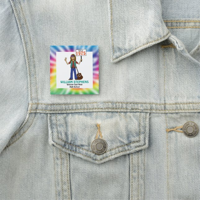 Porte-nom Classe Hippie Hippie Tie Dye Réunion (En situation)