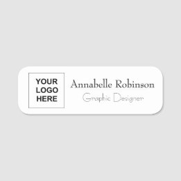 Porte-nom Classic Elegant employé titre de l'entreprise logo