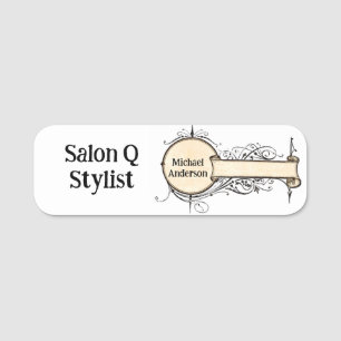 Porte-nom Classic Name Tag Salon Tags Stylist
