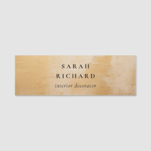 Porte-nom Classique Artistique Chic Beige Or Paint Entrepris