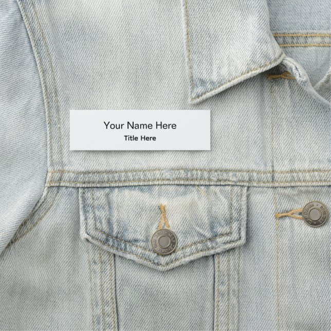 Porte-nom Classique employé professionnel personnalisé (En situation)