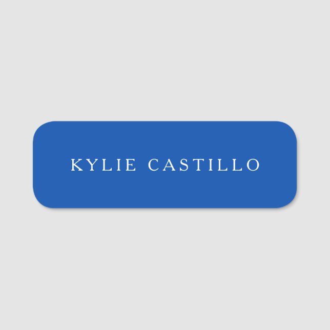 Porte-nom Cobalt Blue Unique Classique Professionnel (Devant)