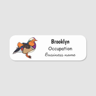 Porte-nom Colorful mandarin duck
