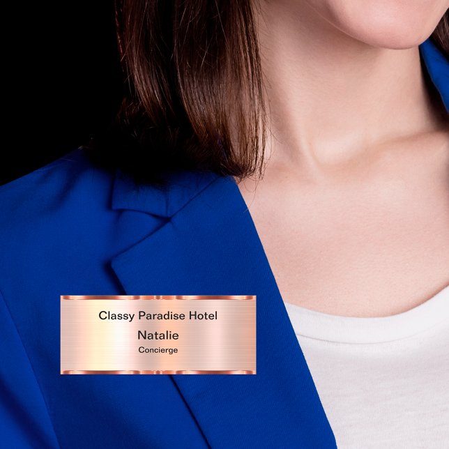 Porte-nom Conciergerie d'hôtellerie de luxe Classy  (Créateur téléchargé)